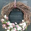 Ajtókoszorú nagy méretben tulipánnal, hortenziával